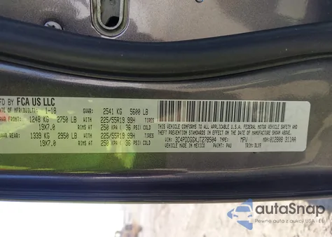 2018 Dodge Journey Crossroad Awd from USA, damaged, VIN 3C4PDDGGXJT278504